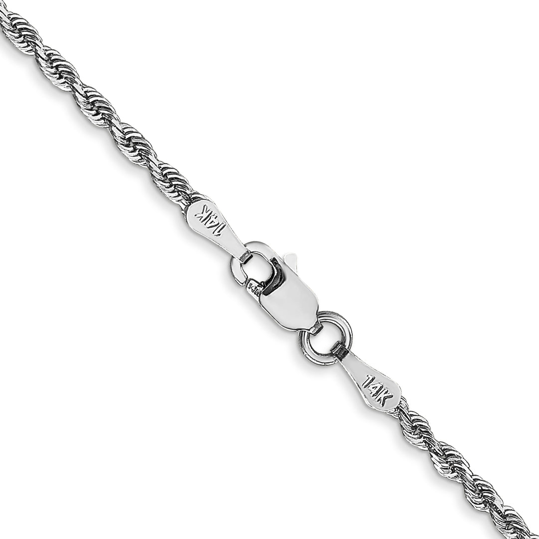 14k White Gold 2.0mm D/C Quadruple Rope Chain