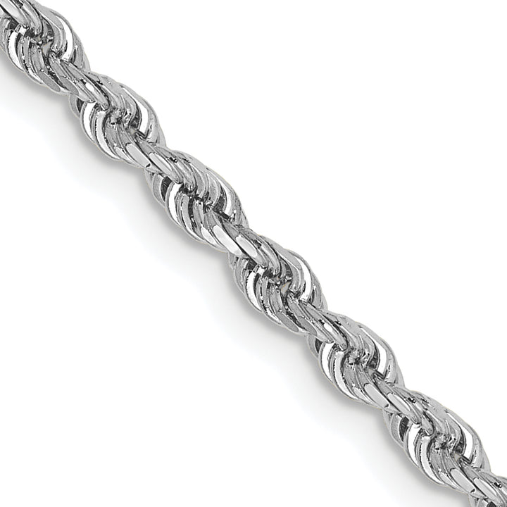 14k White Gold 2.75mm D/C Quadruple Rope Chain