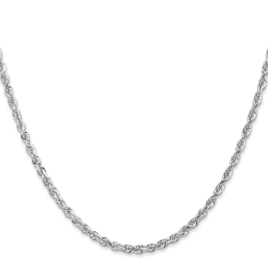 14k White Gold 3.0mm D/C Quadruple Rope Chain