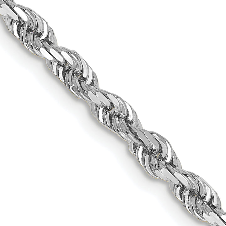 14k White Gold 3.35mm D/C Quadruple Rope Chain