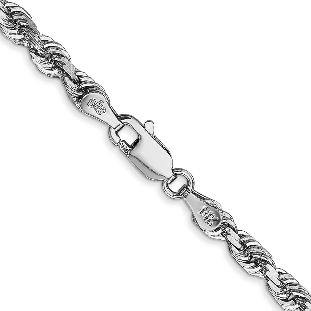 14k White Gold 4mm D/C Quadruple Rope Chain