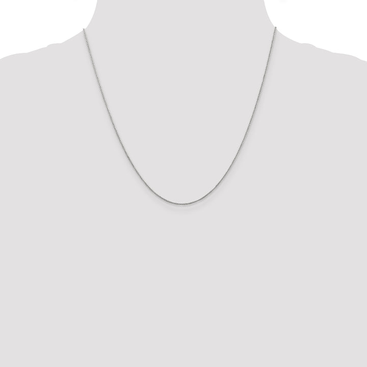 14K White Gold .70mm Ropa Chain