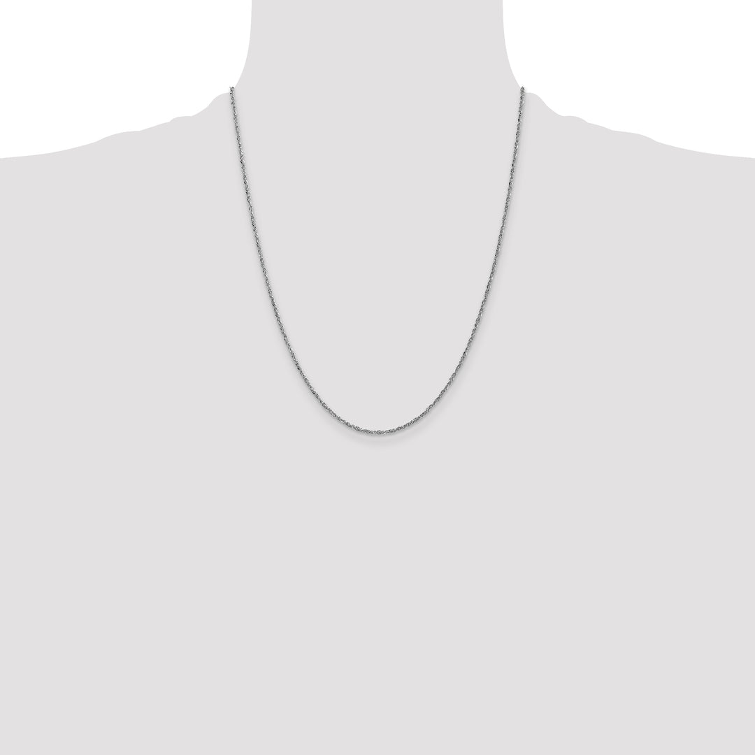 14K White Gold D/C 1.7mm Ropa Chain