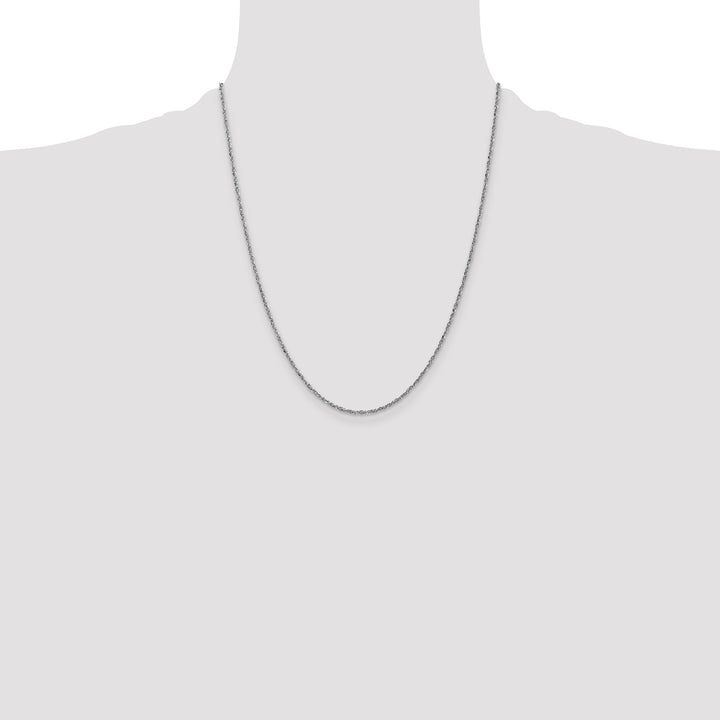 14K White Gold D/C 1.7mm Ropa Chain