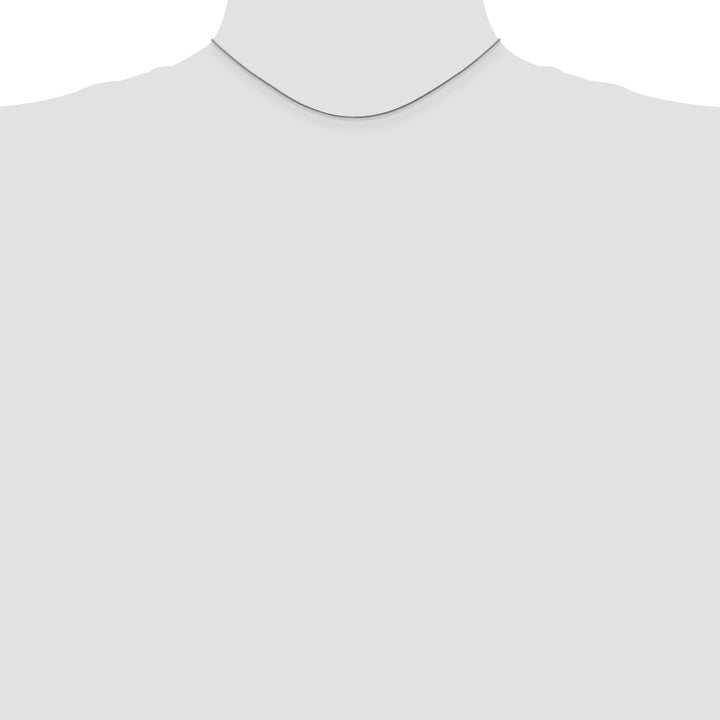 14k White Gold .8mm Round Snake Chain