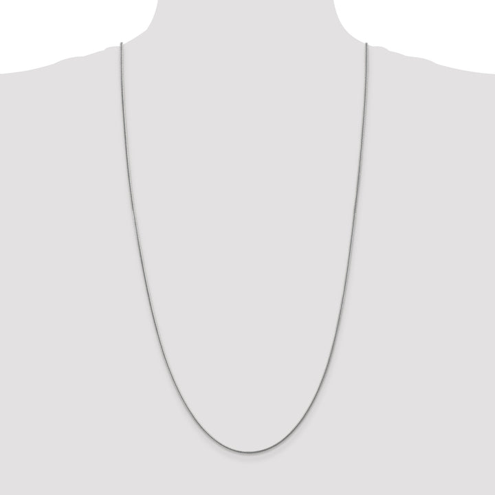14k White Gold 1.6mm Round Snake Chain