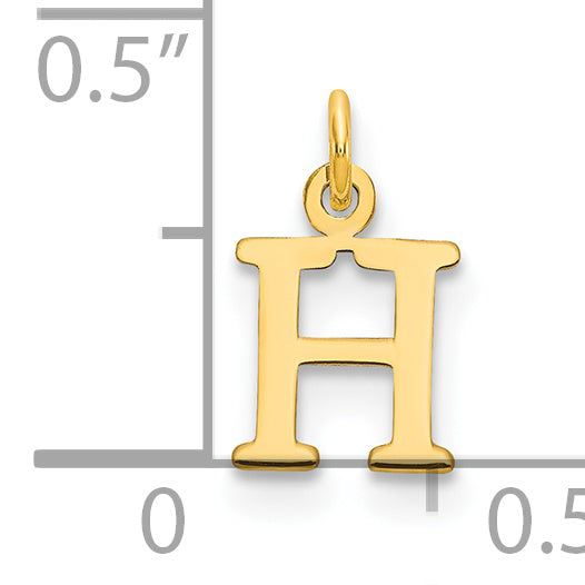 14ky Cutout Letter H Initial Pendant