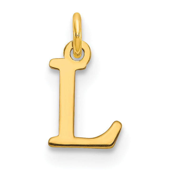 14ky Cutout Letter L Initial Pendant