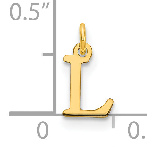 14ky Cutout Letter L Initial Pendant