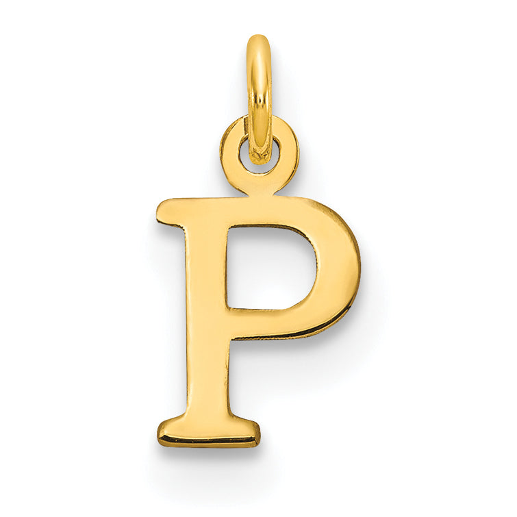 14ky Cutout Letter P Initial Pendant