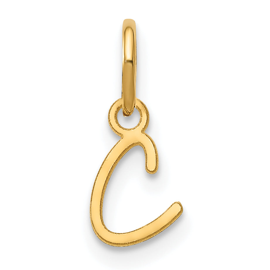 14KY Upper case Letter C Initial Charm