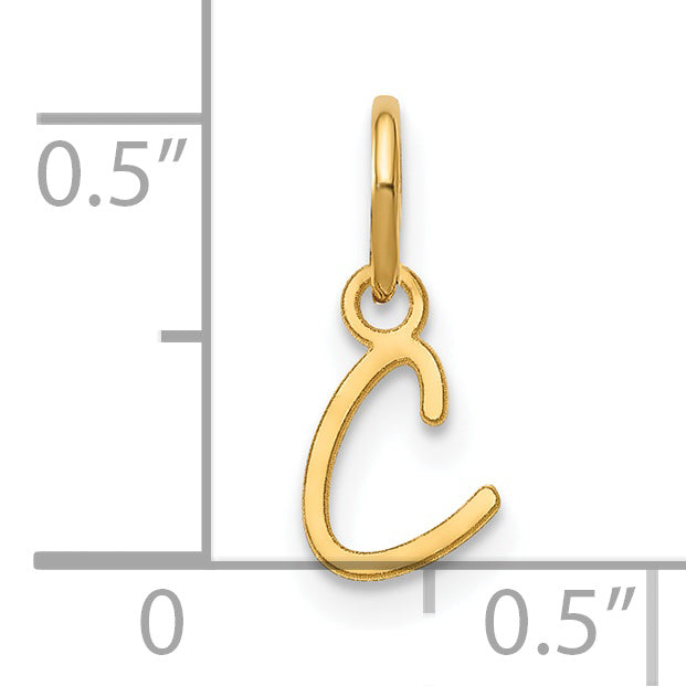 14KY Upper case Letter C Initial Charm
