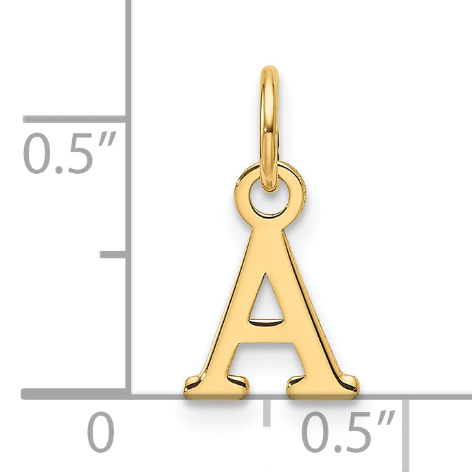14ky Cutout Letter A Initial Pendant