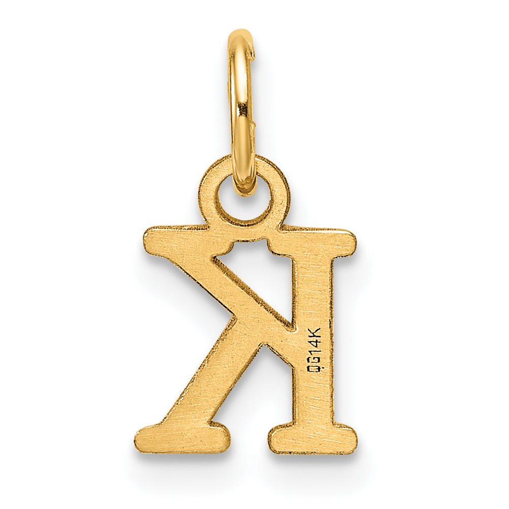 14ky Cutout Letter K Initial Pendant