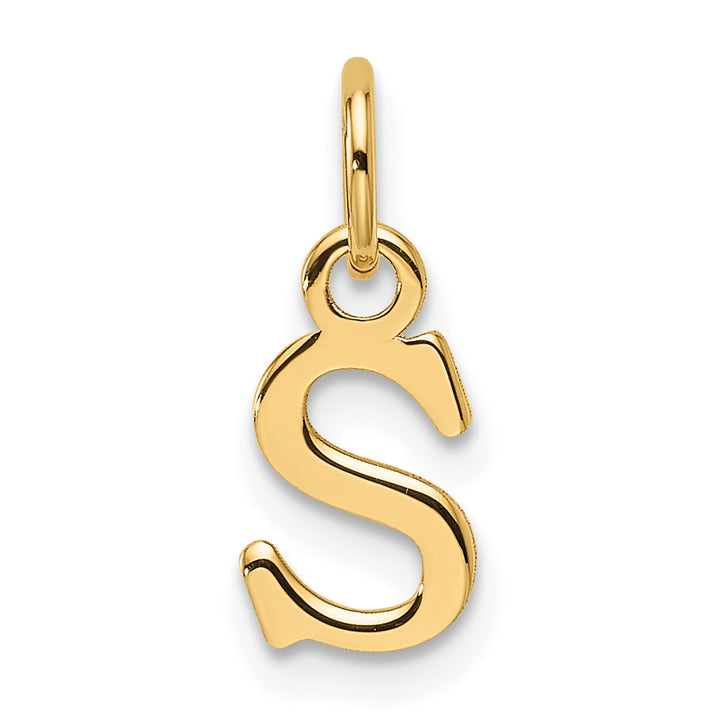 14ky Cutout Letter S Initial Pendant