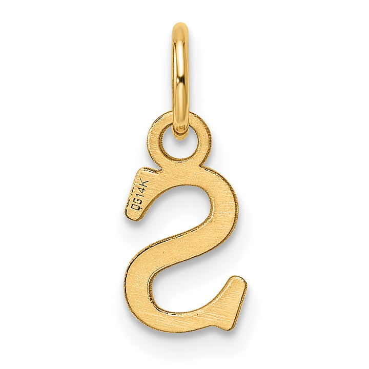 14ky Cutout Letter S Initial Pendant