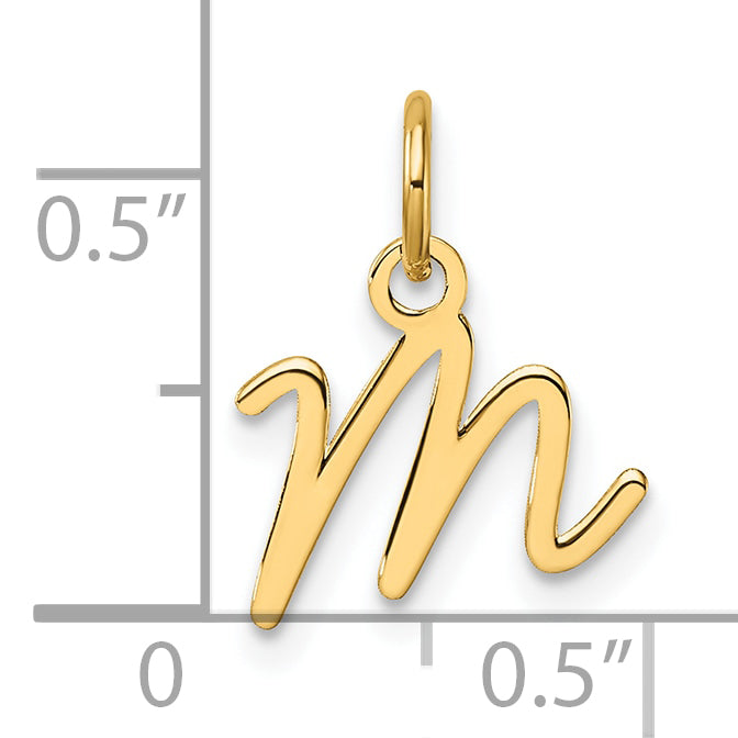 14K Uppercase Letter M Initial Charm