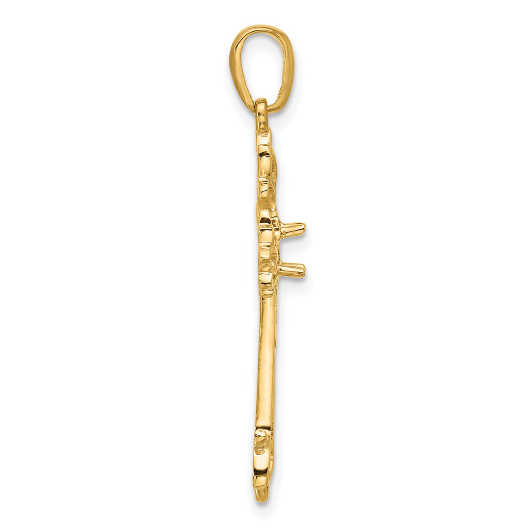 14k Polished Cross Mounting