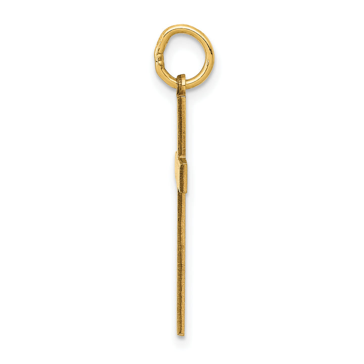 14K Laser Designed Cross Charm