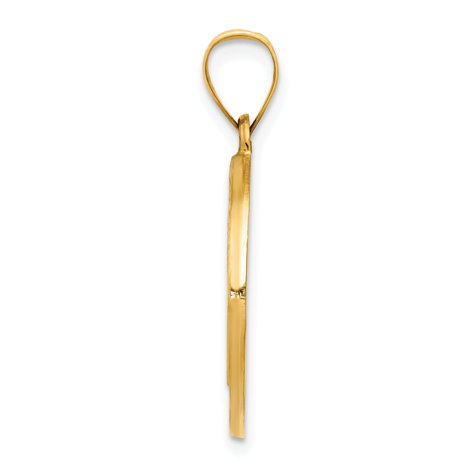 14k Polished and Satin St Benedict Hollow Medal Pendant
