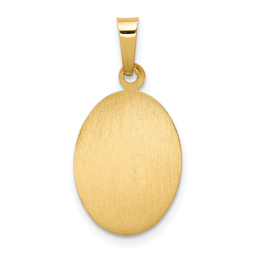 14k Polished and Satin St. Anthony Medal Hollow Pendant