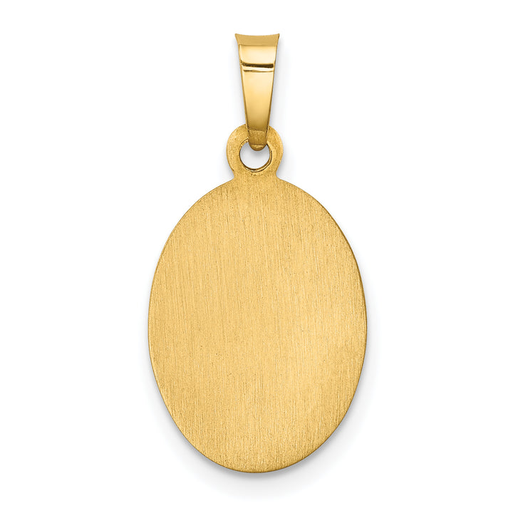 14k Polished and Satin St. Christopher Medal Hollow Pendant
