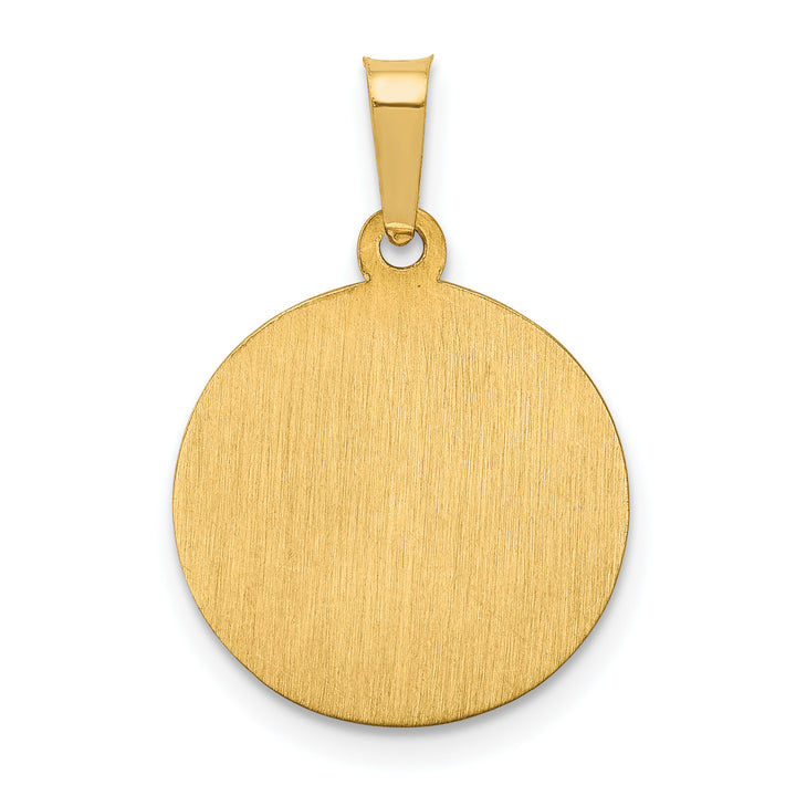 14k Polished and Satin St Peter Medal Hollow Pendant