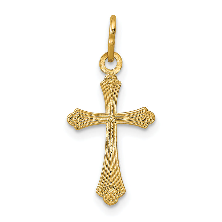 14k Gold Polished Small Cross Pendant