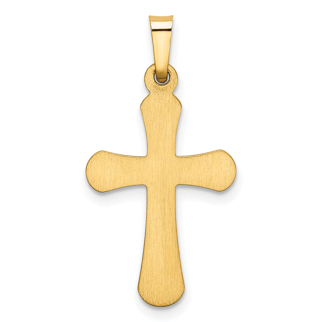 14k Polished Rounded Cross Pendant