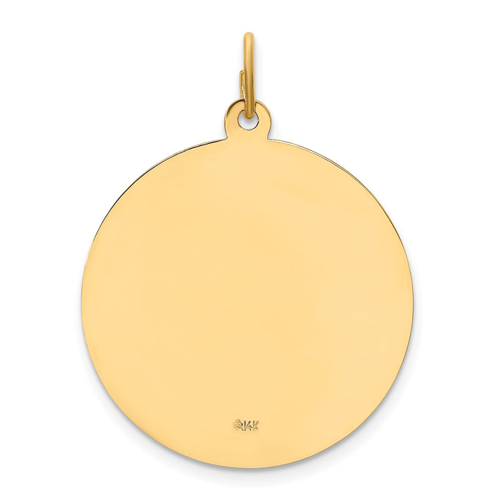 14k Solid Polished/Satin Large Round St. Joseph Medal