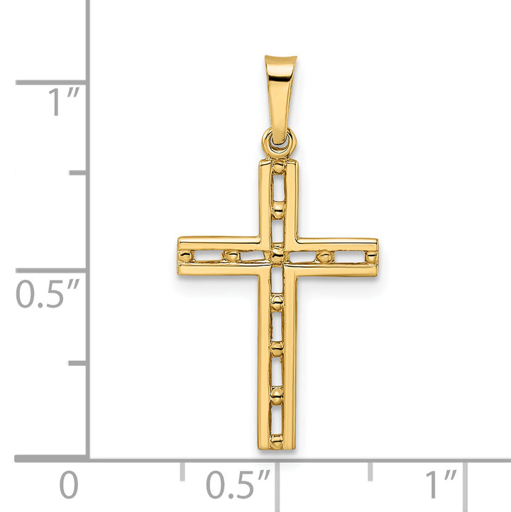 14k Polished Solid Cross Pendant