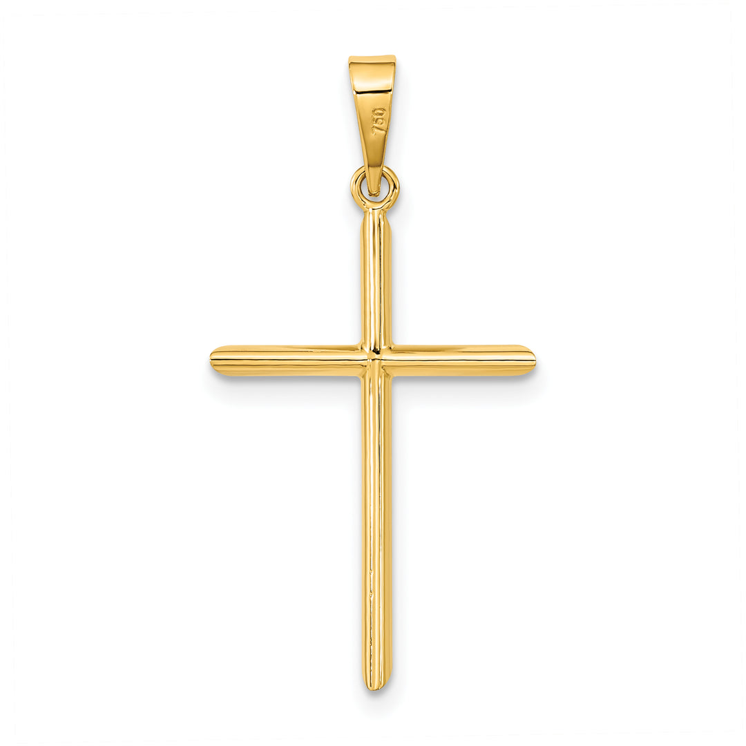 14K Polished Cross Pendant