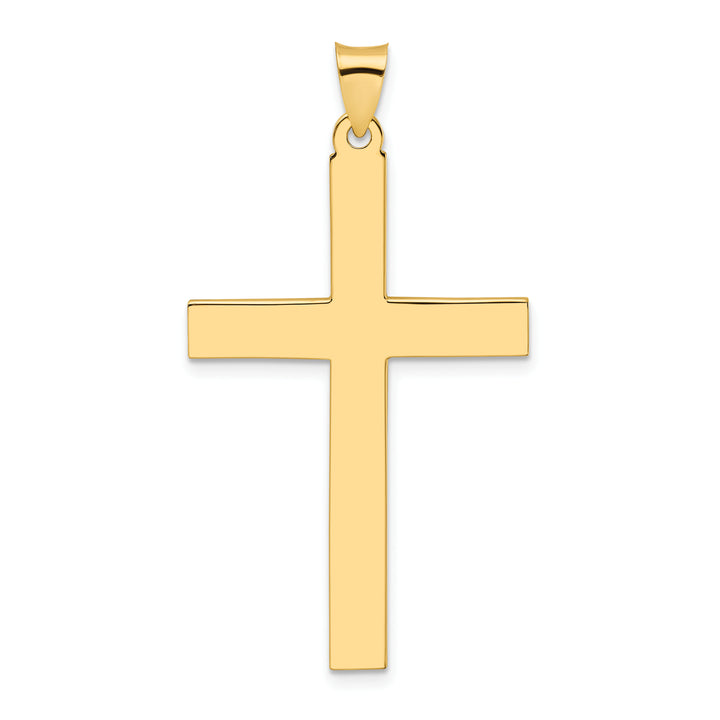 14k Polished Solid Cross Pendant