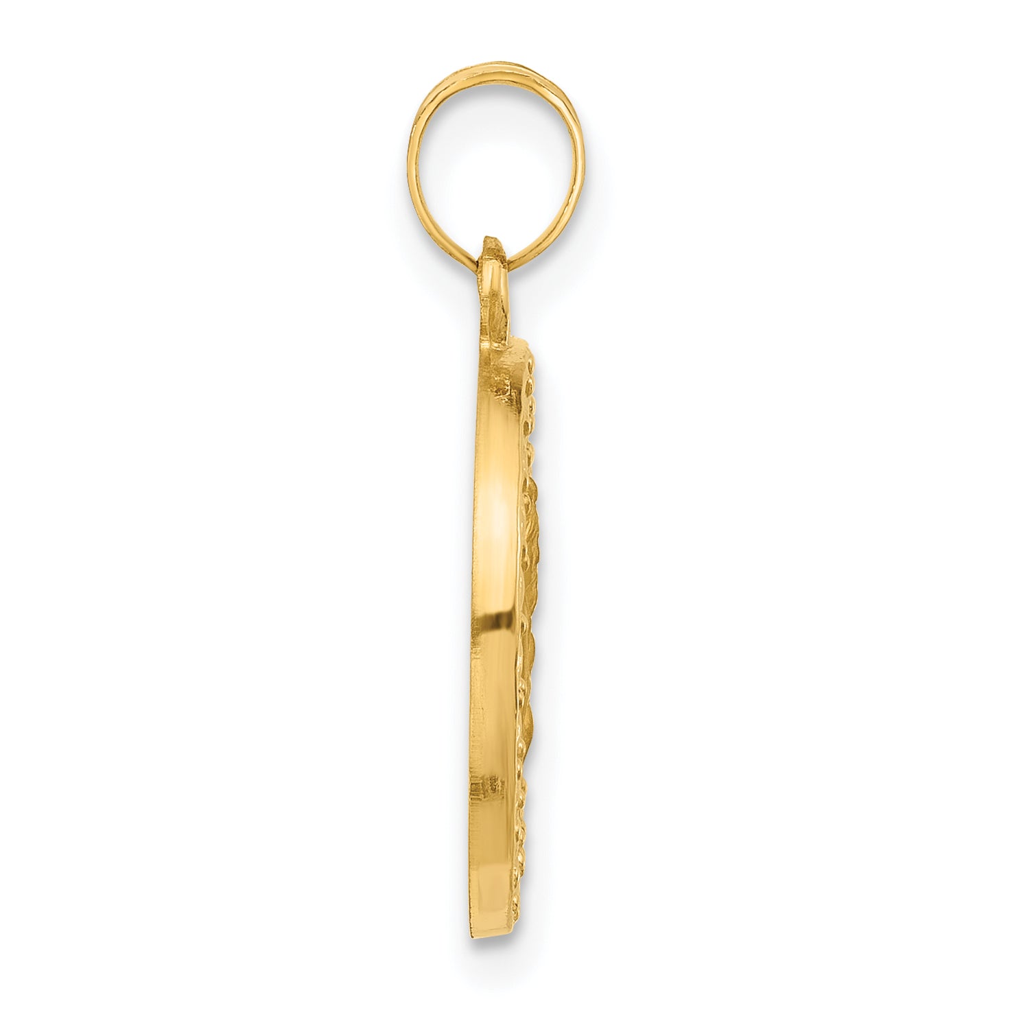 14K Hollow Our Lady of Mt Carmel Medal