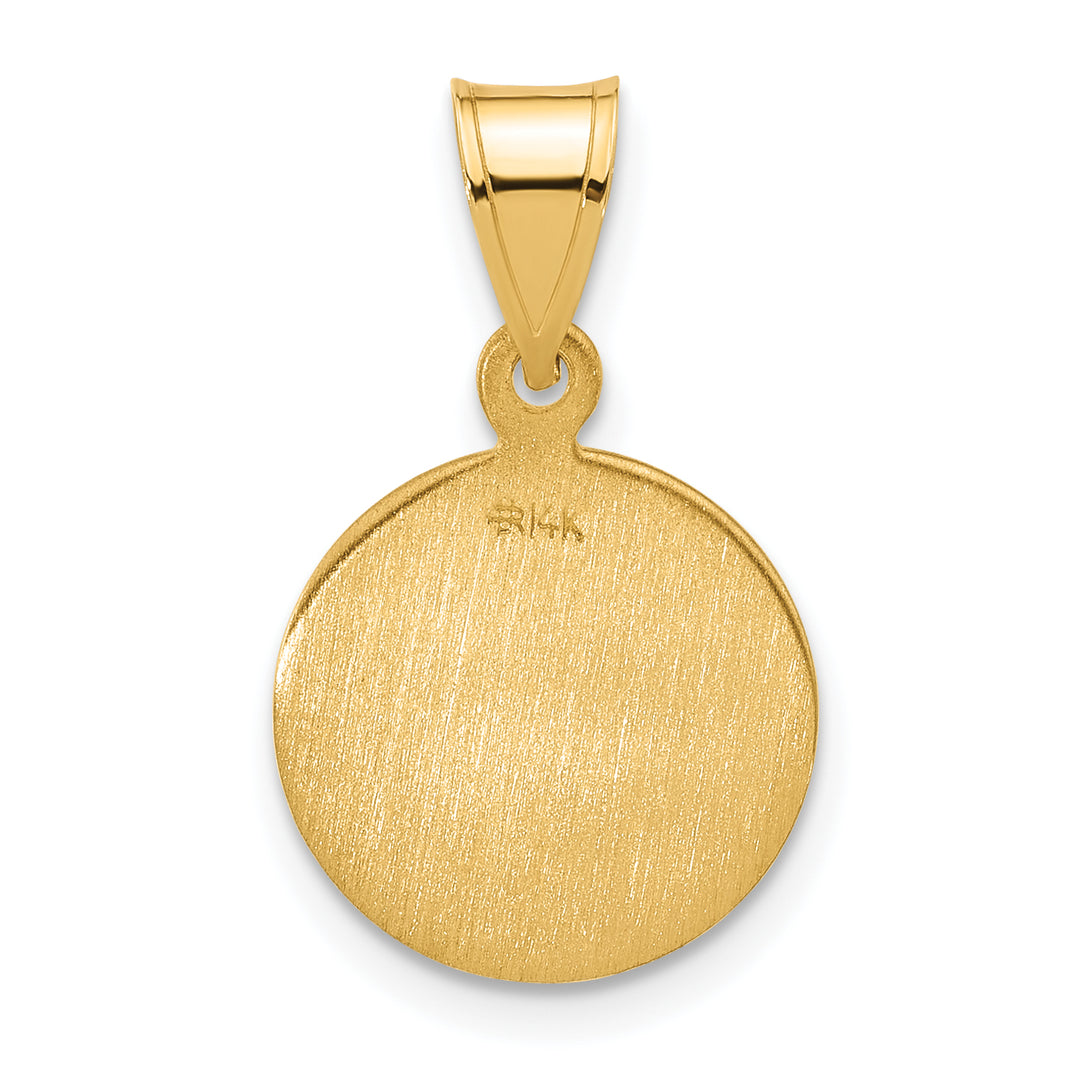 14k Polished and Satin Solid Our Lady of Perpetual Help Medal