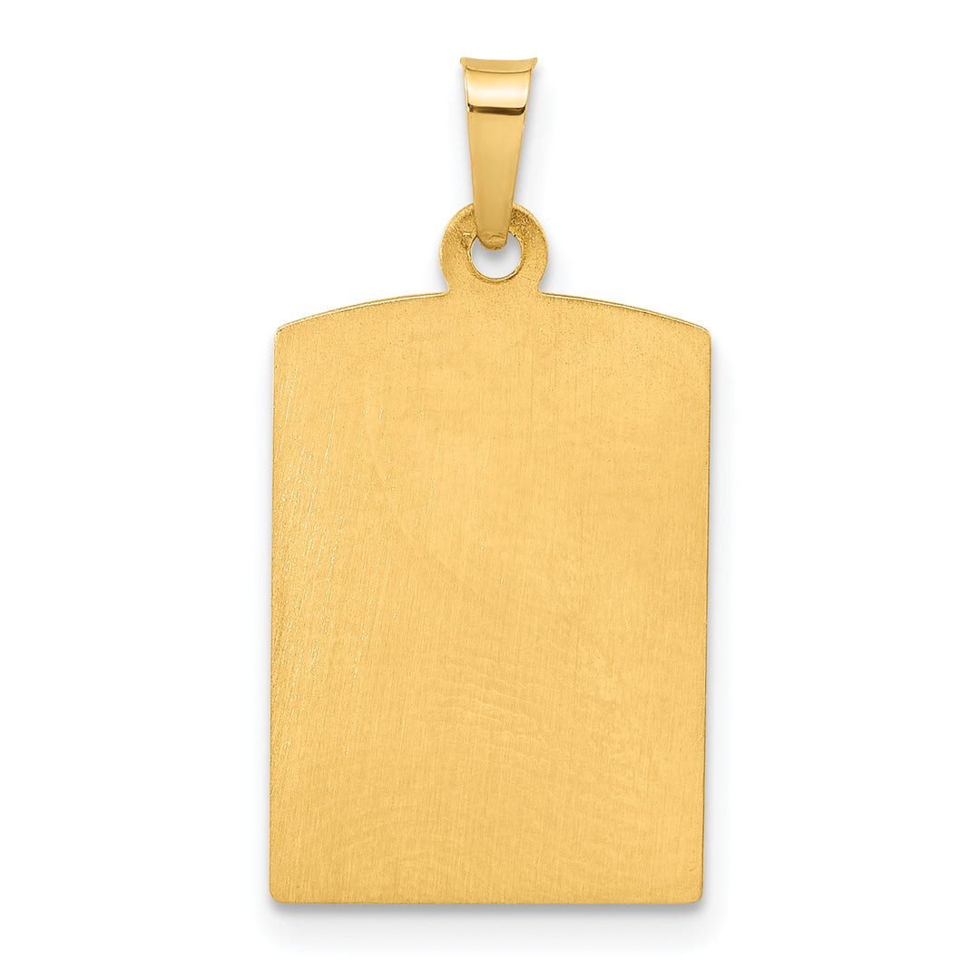 14K Rectangular Hollow St. Christopher Medal