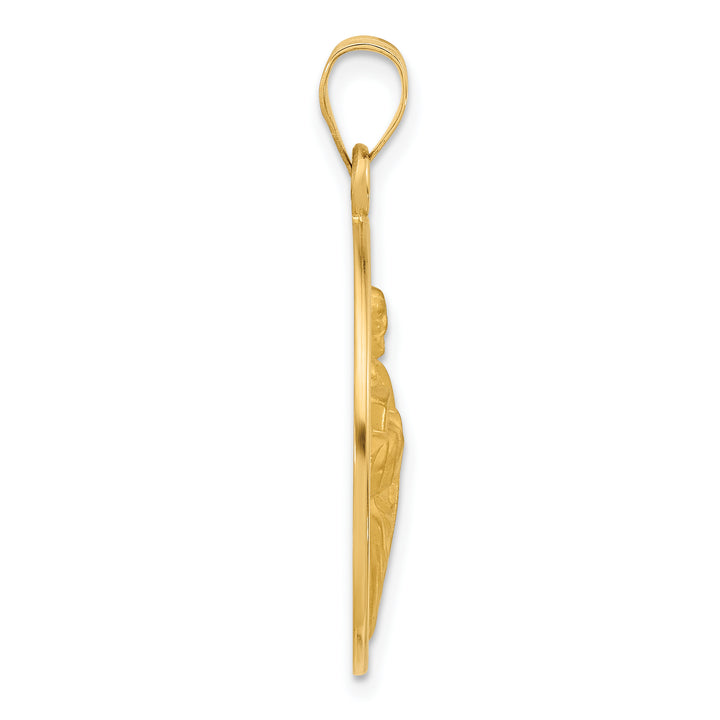 14k Polished and Satin Solid St Jude Thaddeus Medal