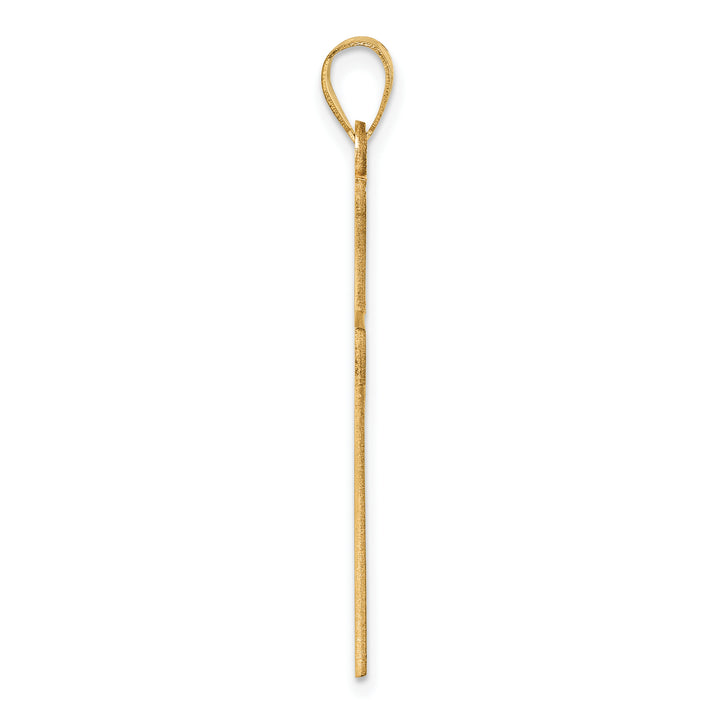 14k Florentine Satin Cross Pendant
