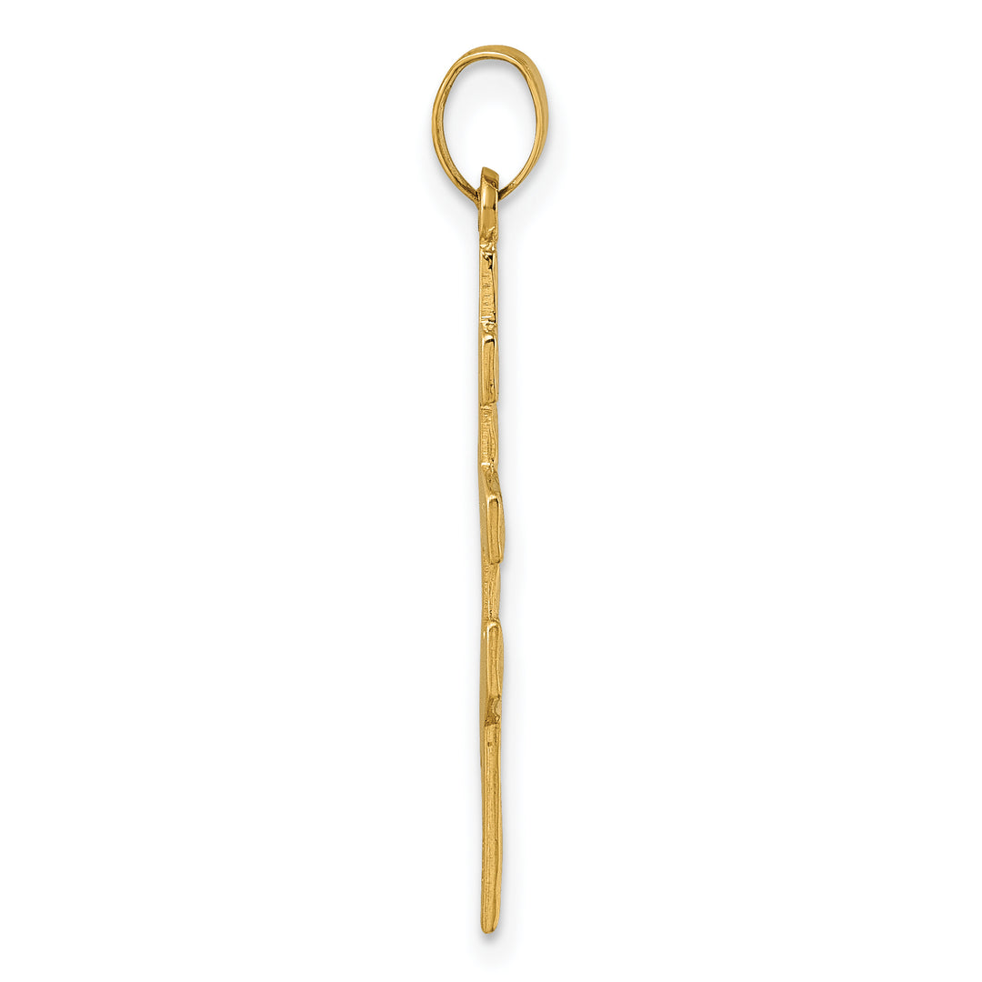 14k Polished Eastern Orthodox Cross Pendant