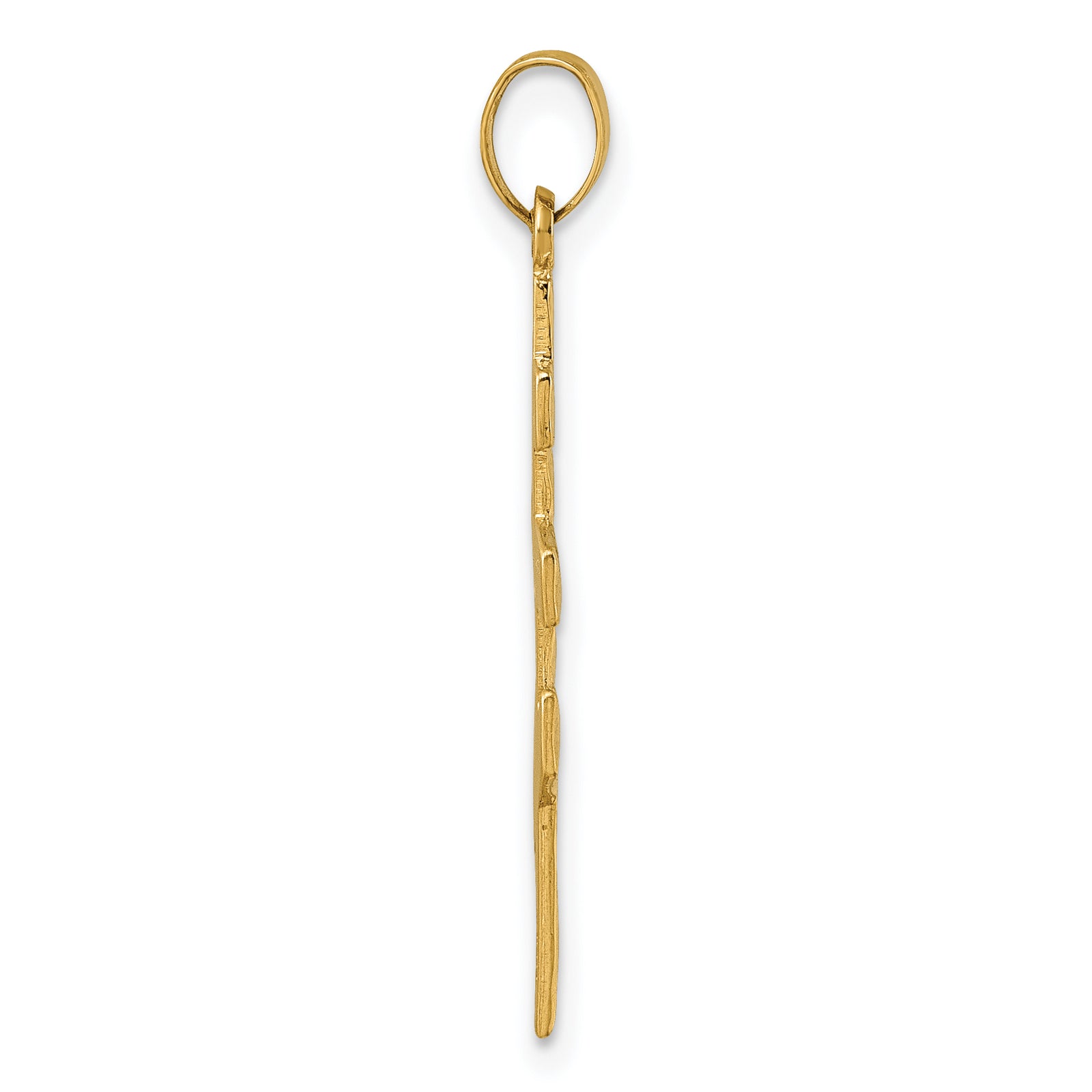 14k Polished Eastern Orthodox Cross Pendant