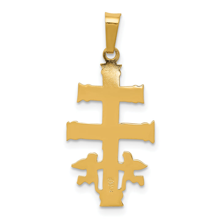 14k Two-tone Cara Vaca Crucifix Pendant