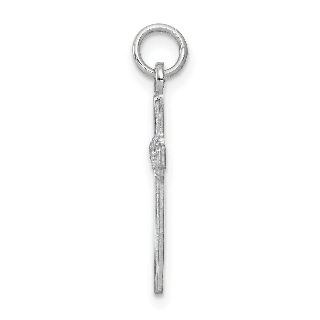 14k White Gold Cross Charm