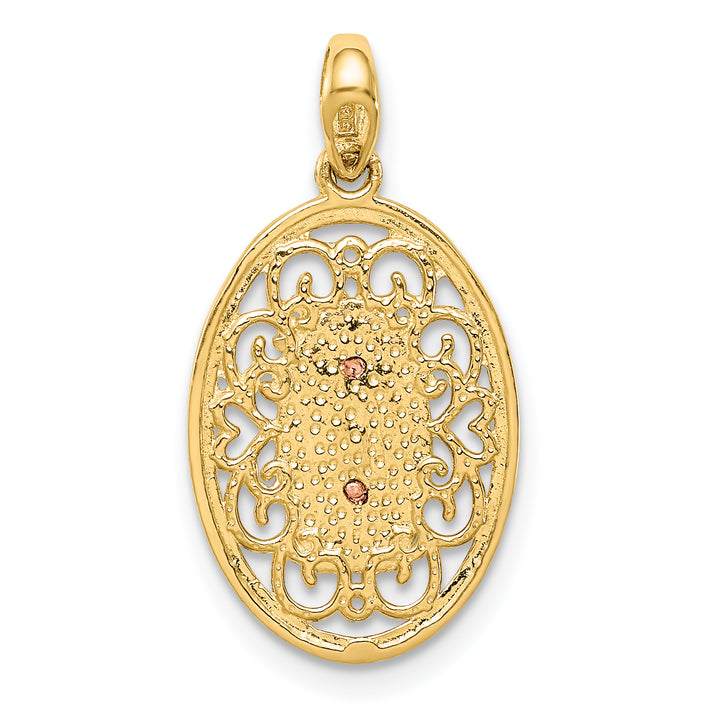 14K Two-tone Our Lady of Guadalupe Pendant
