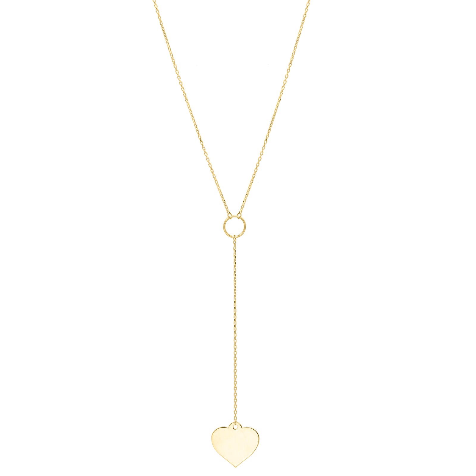 10K Lariat Heart Necklace