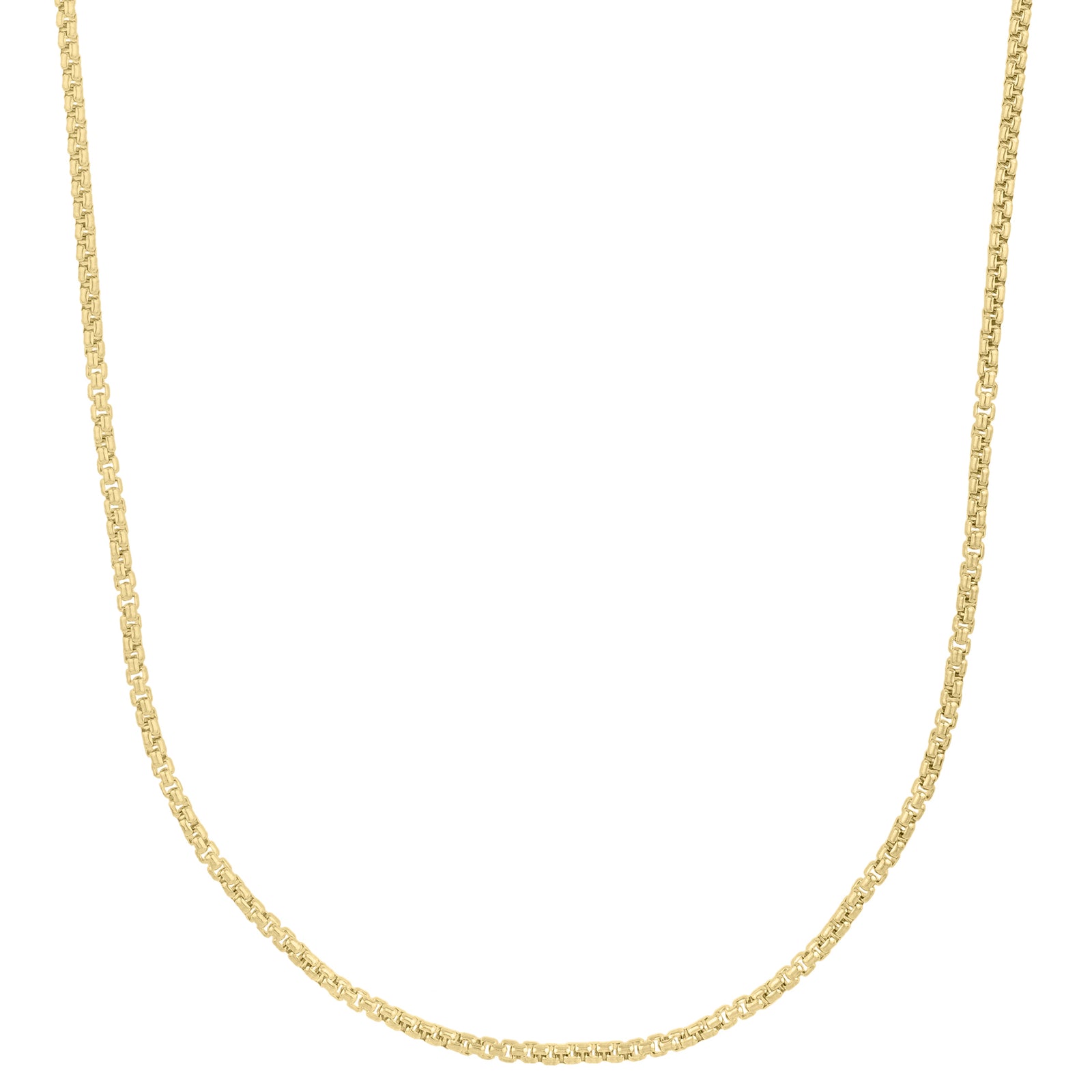 10K Gold 2.5mm Solid Round Box Chain