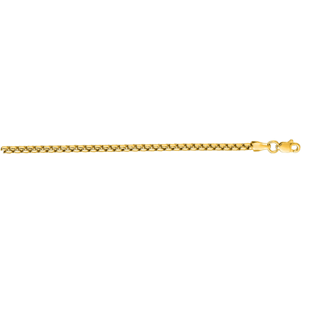 10K Gold 3.6mm Solid Round Box Chain