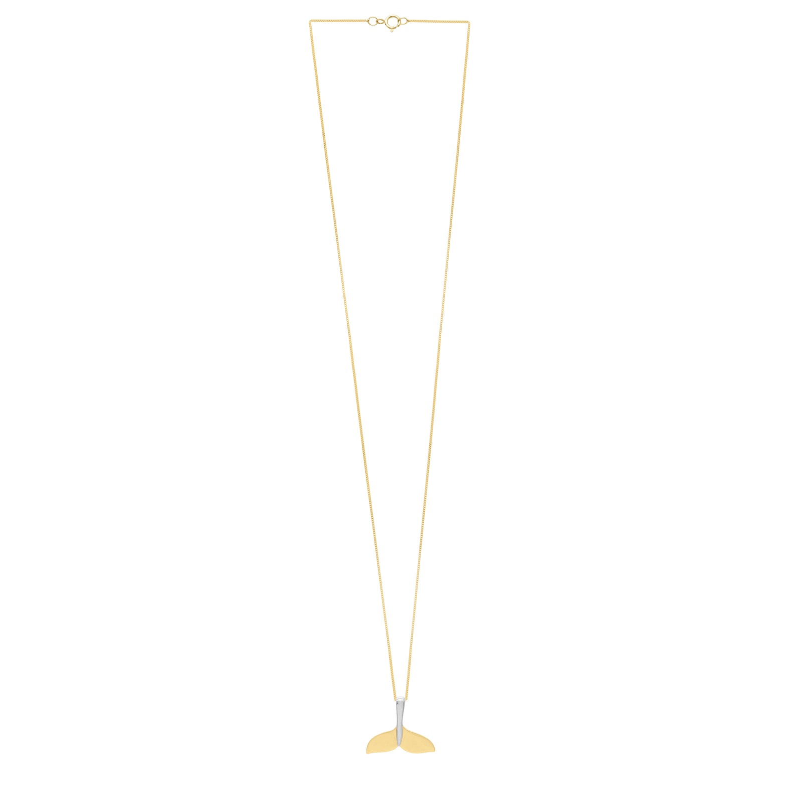 10K Whale Tail Necklace